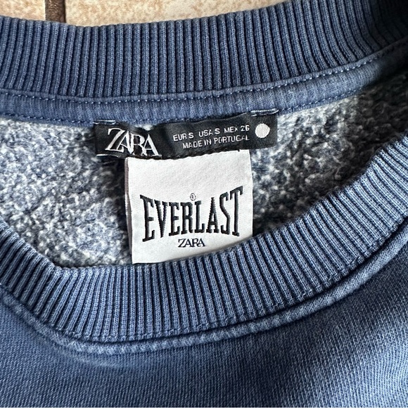 Zara x Everlast Navy Crewneck Sweater - Picture 4 of 5